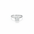 Sterling Silver 925 Round Cut Engagement Ring - view 3