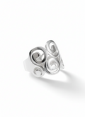 Sterling Silver 925 Swirls Spiral Bold Ring - view 3