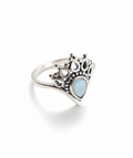 Sterling Silver 925 Larimar Mandala Ring - view 3