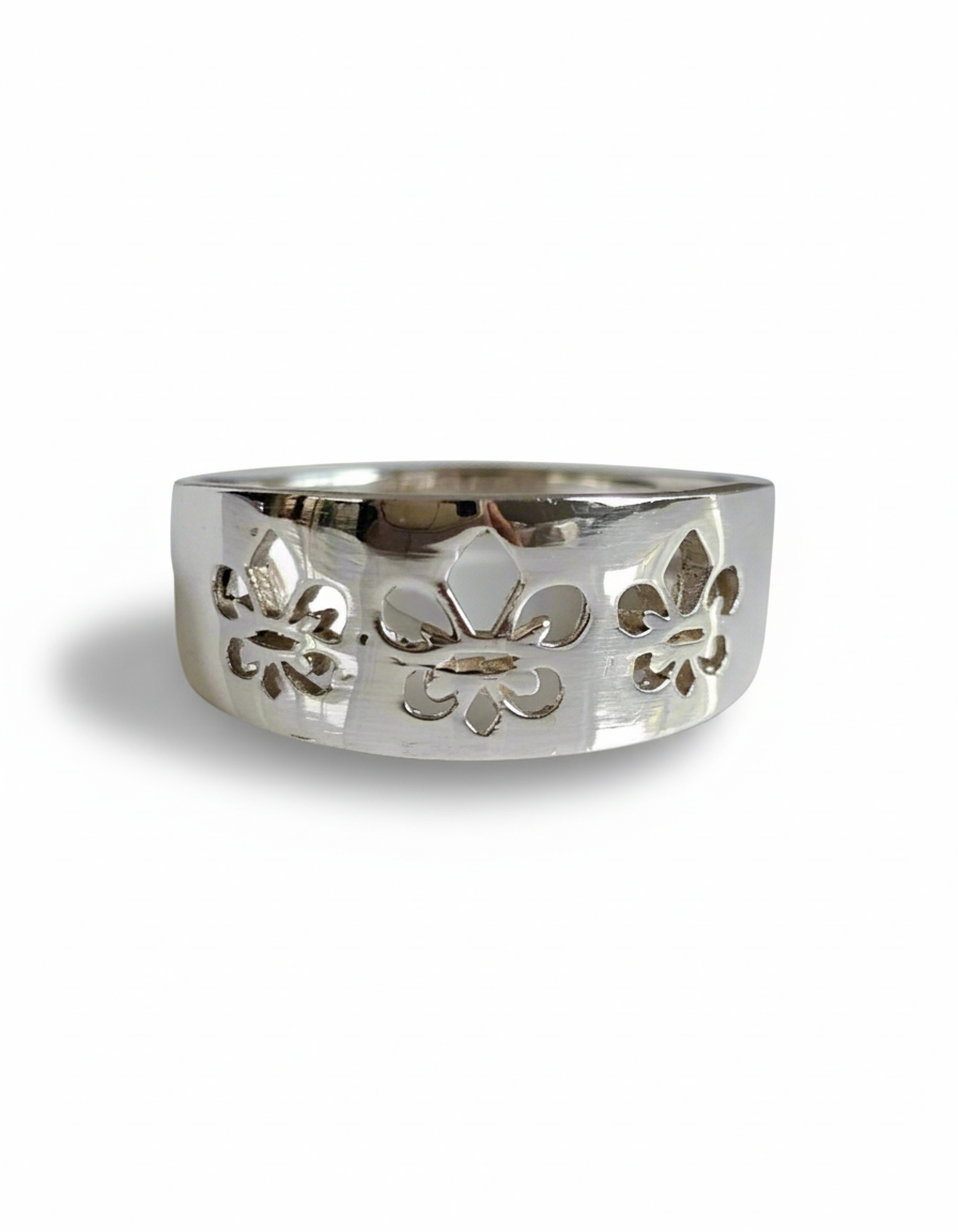 Sterling Silver Fleur De Lis Ring