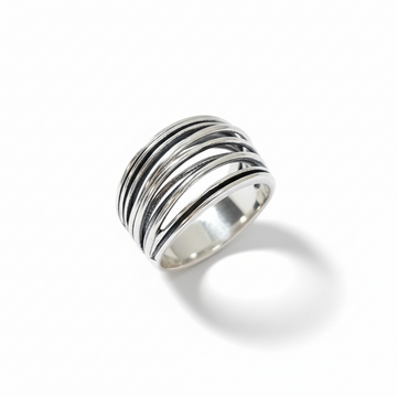 Sterling Silven Woven Statement Ring