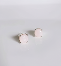 Sterling Silver 925 Pink Mother of Pearl Stud Earrings - view 4