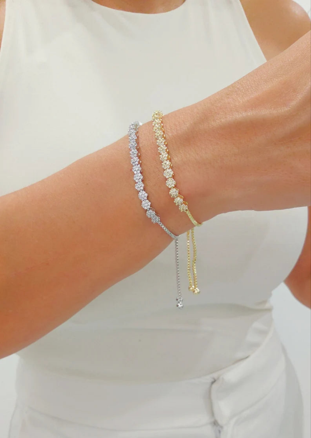 Silver Slider Tennis Bracelet - view 6