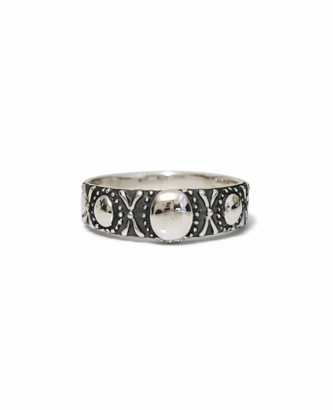 Sterling Silver Bali Oxidized Band Ring