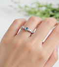 Sterling Silver Genuine Aquamarine Ring - view 2