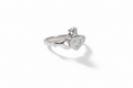 Sterling Silver Celtic Heart Crown Ring - view 3