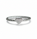 Solid Sterling Silver Braided Heart Ring