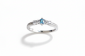 Sterling Silver Genuine Aquamarine Ring
