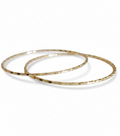 Gold Filled Bangles – Sparkling Thin Stacking Bangles for Women set of 7 - view 4