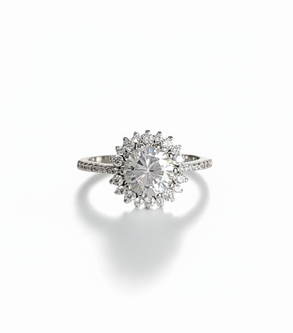 Sterling Silver Promise Engagement Ring