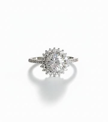 Sterling Silver Promise Engagement Ring