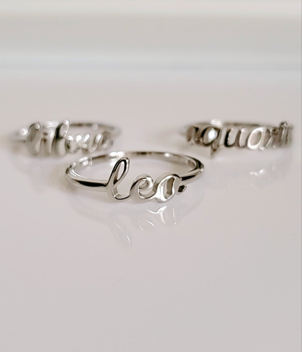 Sterling Silver Zodiac Birth Month Ring - view 8