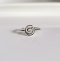 Sterling Silver Dainty Spiral Swirl Ring - view 9