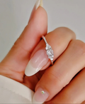 Sterling Silver Round Cut Promise Engagement Ring - view 2