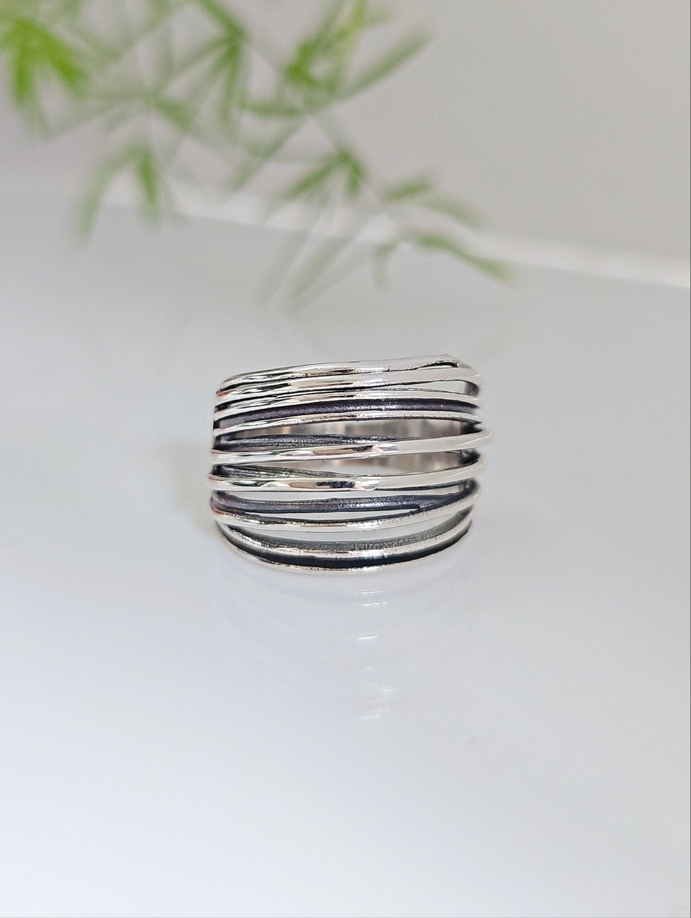 Sterling Silven Woven Statement Ring - view 5