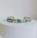 Sterling Silver Turquoise Cuff Bangle Bracelet - view 5