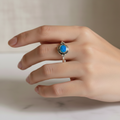Sterling Silver Blue Opal Ring - view 8