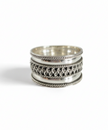 Sterling Silver Wide Bali Ring