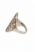 Sterling Silver Shield Filigree Ring - view 3