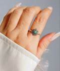 Sterling Silver 925 Turquoise Mandala Minimalist Ring - view 4