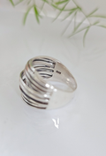 Sterling Silven Woven Statement Ring - view 3