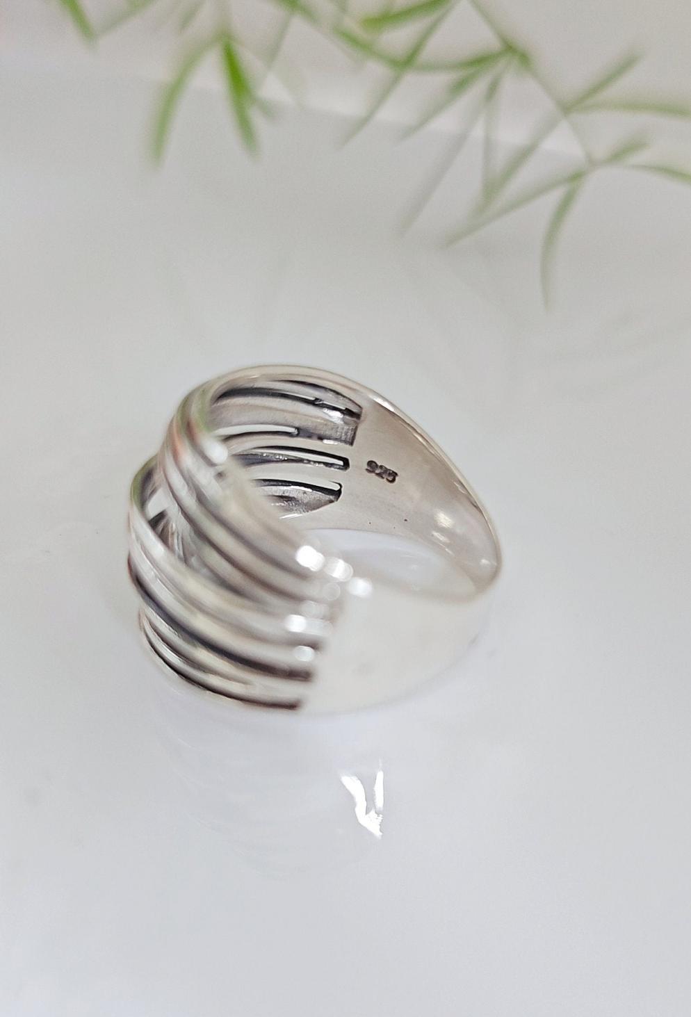 Sterling Silven Woven Statement Ring - view 3