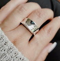 Sterling Silver 925 Medium Concave Ring - view 9