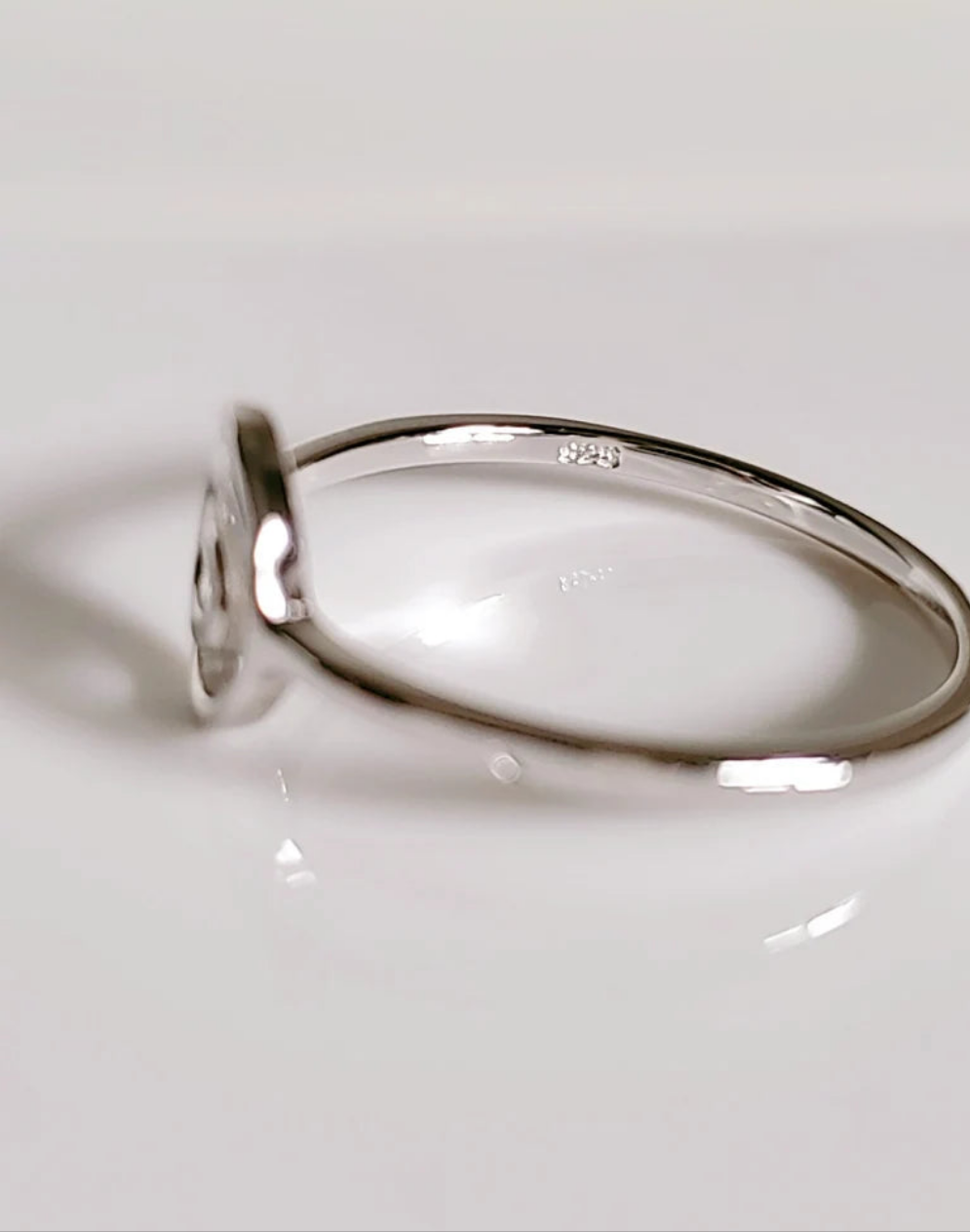 Sterling Silver Dainty Spiral Swirl Ring - view 3