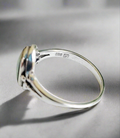 Sterling Silver White Opal Oval Ring - view 5