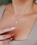 Gold or Sterling Silver Mother of Pearl Pendant Necklace & Chain - view 3