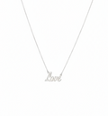 Sterling Silver Love Script Necklace Chain
