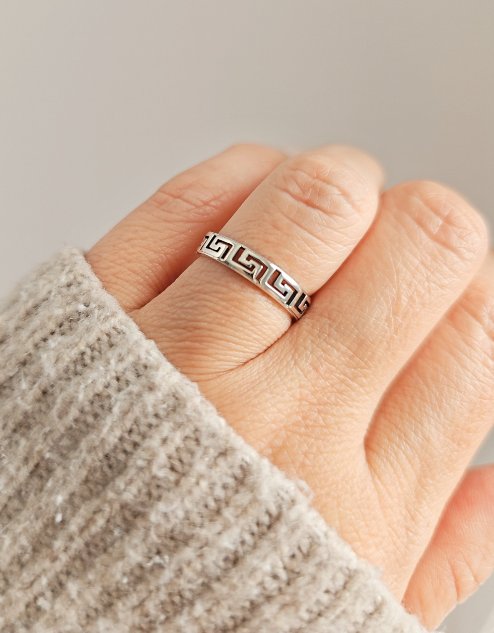 Sterling Silver 925 Aztec Band - view 4