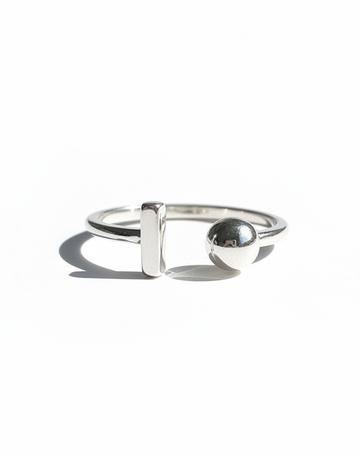 Sterling Silver Geometric Bar Ring