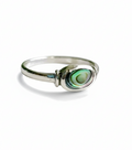 Sterling Silver 925 Genuine Abalone Ring - view 8