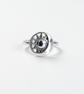 Sterling Silver Sun Eclipse Moon Ring - view 3
