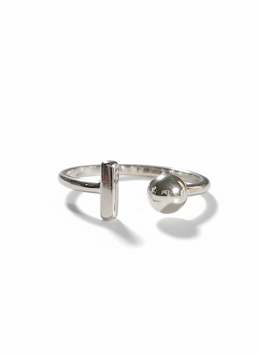 Sterling Silver Geometric Bar Ring - view 5