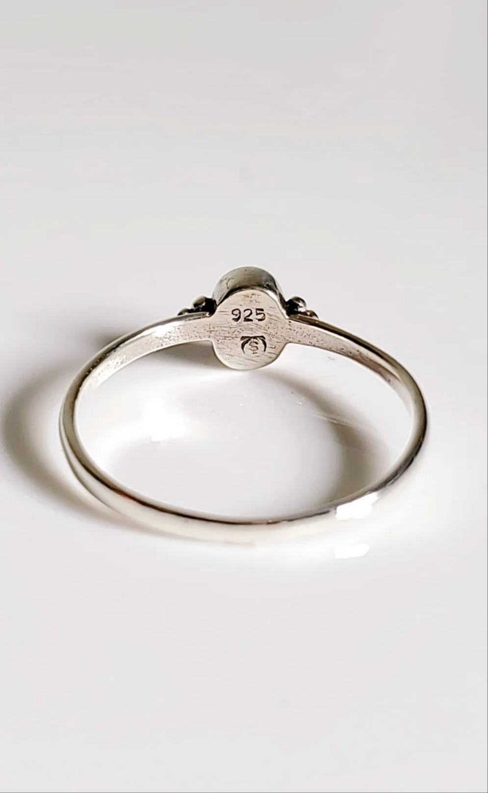 Sterling Silver Turquoise Dainty Bali Ring - view 6