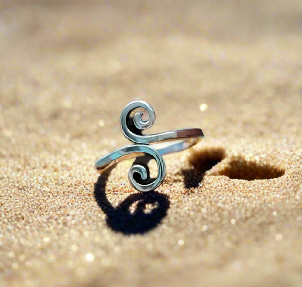 Sterling Silver Spiral Midi Toe Ring - view 6