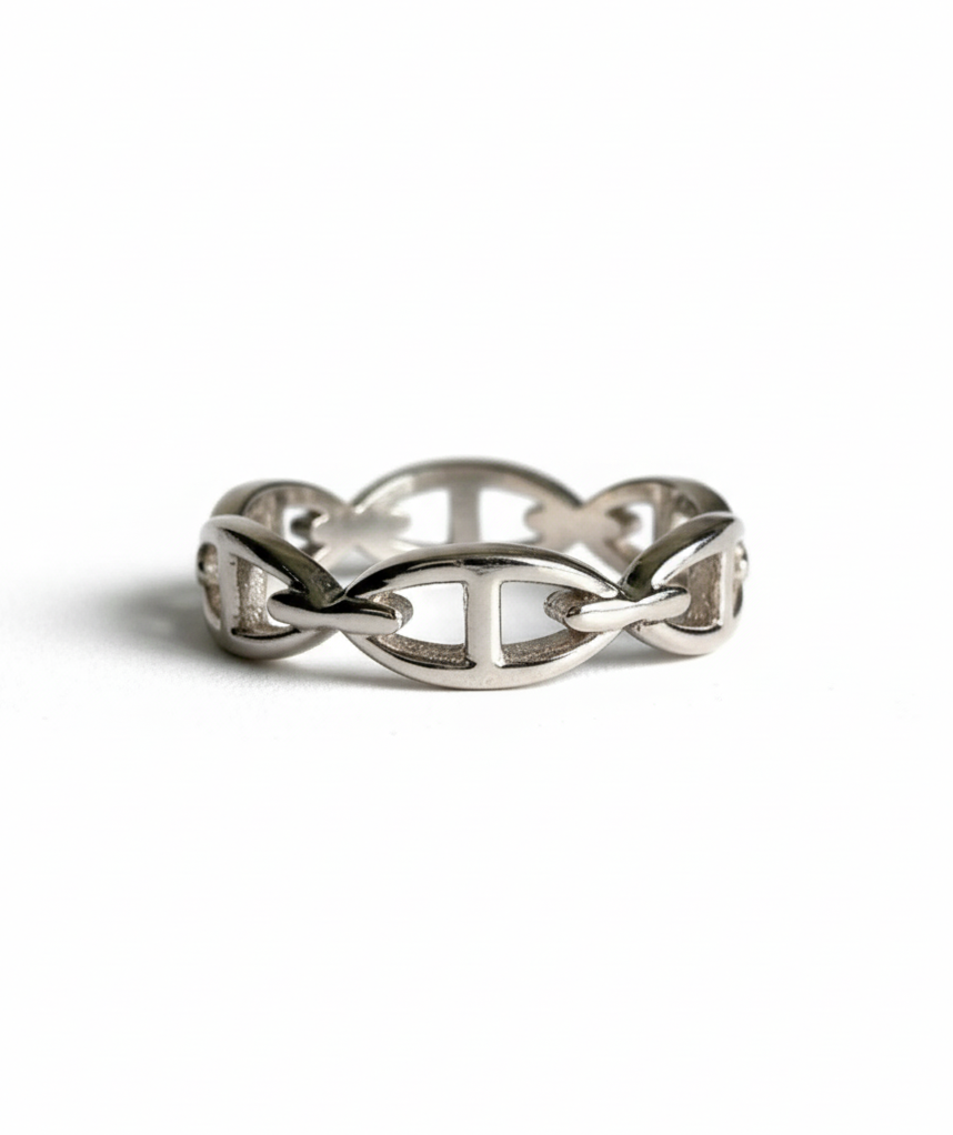 Sterling Silver Mariner Link Chain Ring