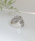 Sterling Silven Woven Statement Ring - view 8