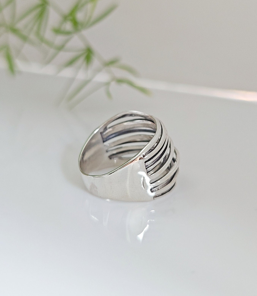 Sterling Silven Woven Statement Ring - view 8