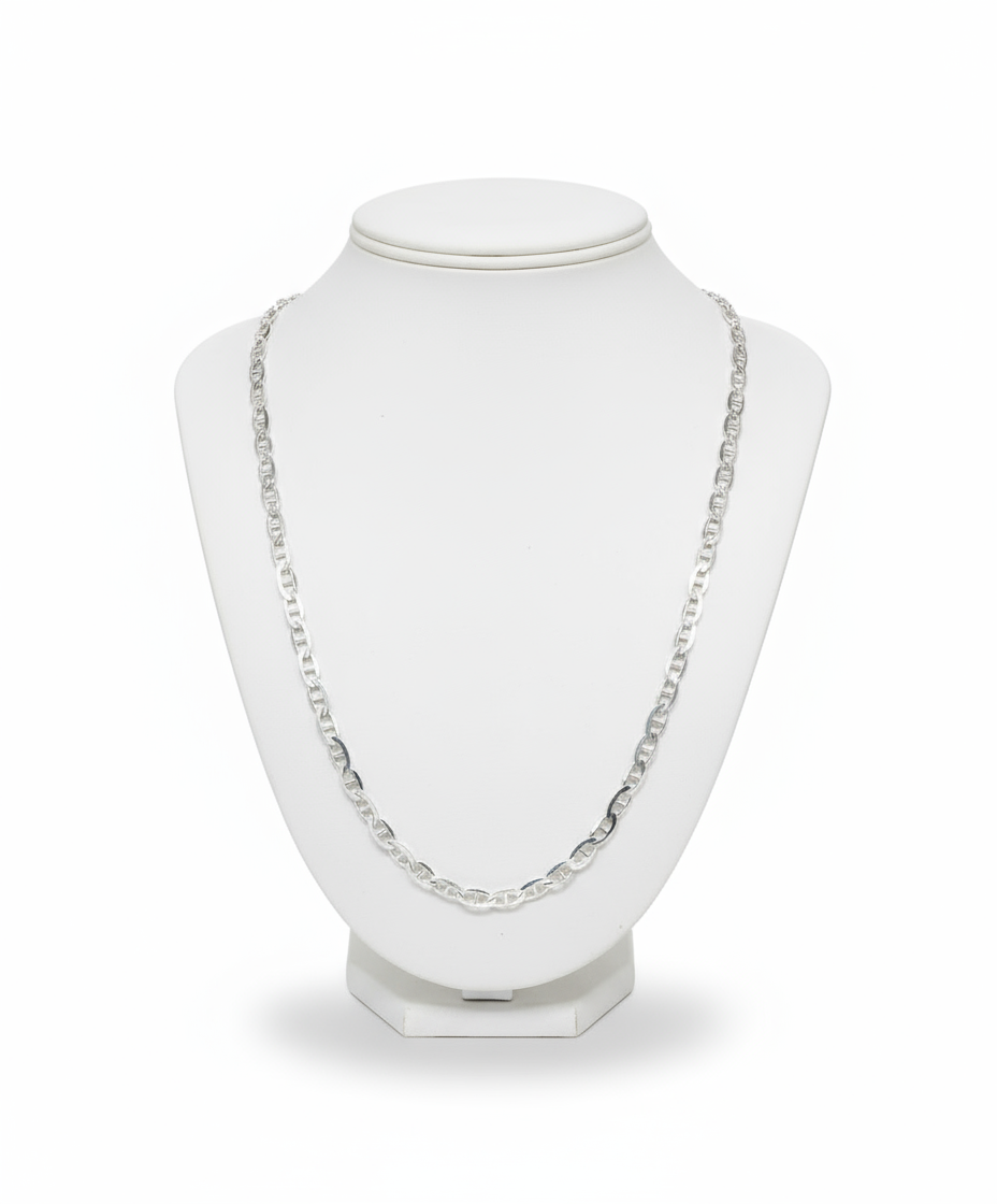 Sterling Silver 925 Flat Marina Bracelet, Anklet, Necklace Chain - view 8