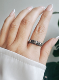 Sterling Silver Bali Oxidized Band Ring - view 2