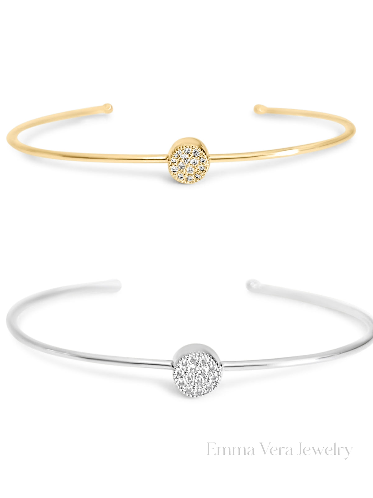 Minimalist Dainty Gold or Silver Bangle