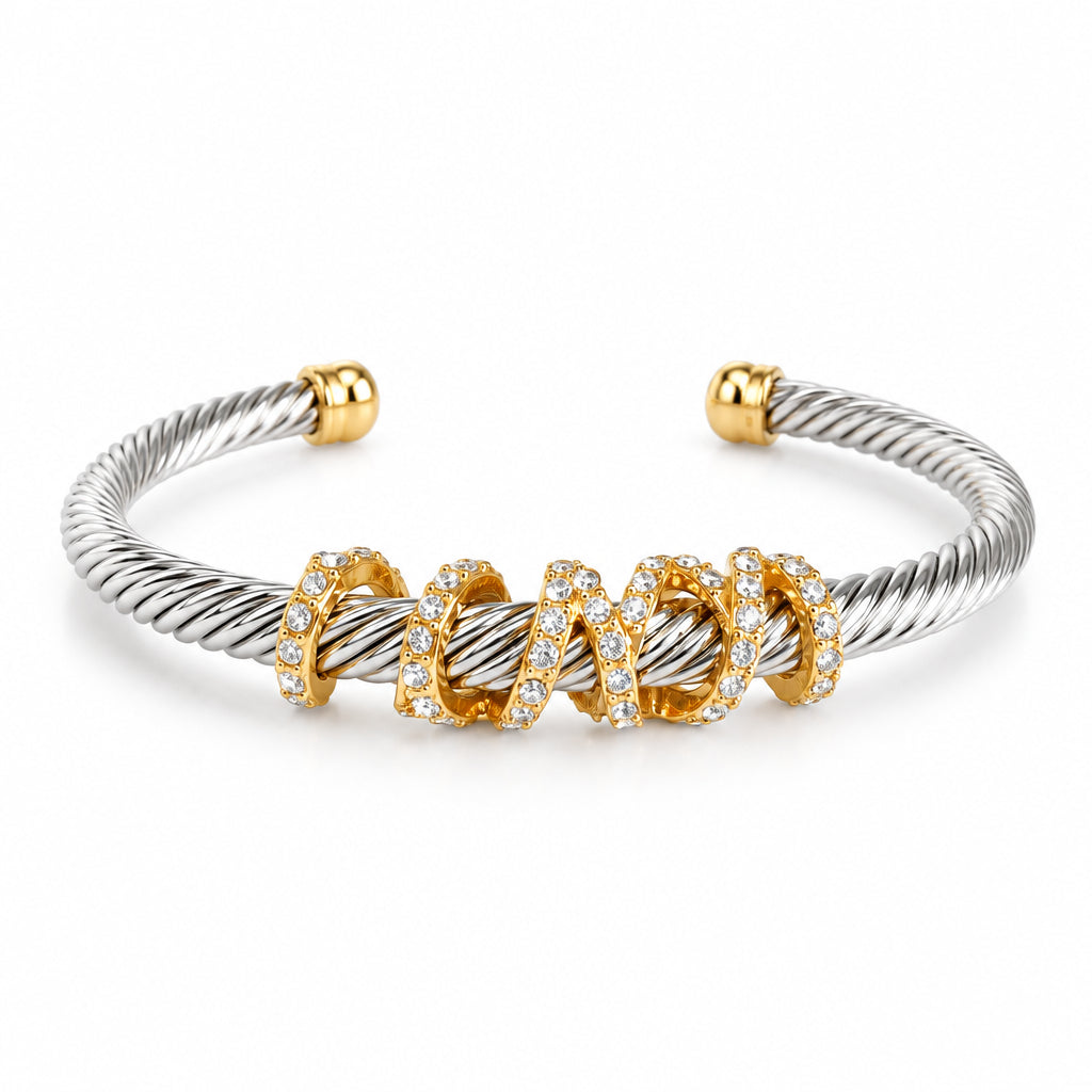 Wrap Around Crystal Bangle - view 3