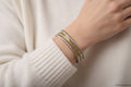 Cross Over Two Tone Large Statemeny Bangle Bracelet - view 2