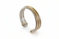 Cross Over Two Tone Large Statemeny Bangle Bracelet - view 6