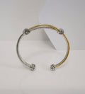 Pave Bangle Bracelet Simulated Diamonds - view 6