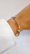 Pave Bangle Bracelet Simulated Diamonds - view 4