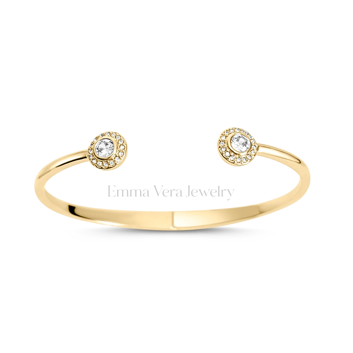 14K Gold Plated Open Dainty Bangle